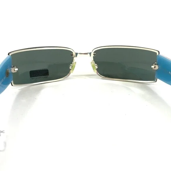 Coco Song Sunglasses COME ON Col.1 Blue Pink Square Frames with Green Lenses